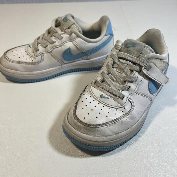 Nike Other - Nike Air Force 1 White Blue Boys Size 12c